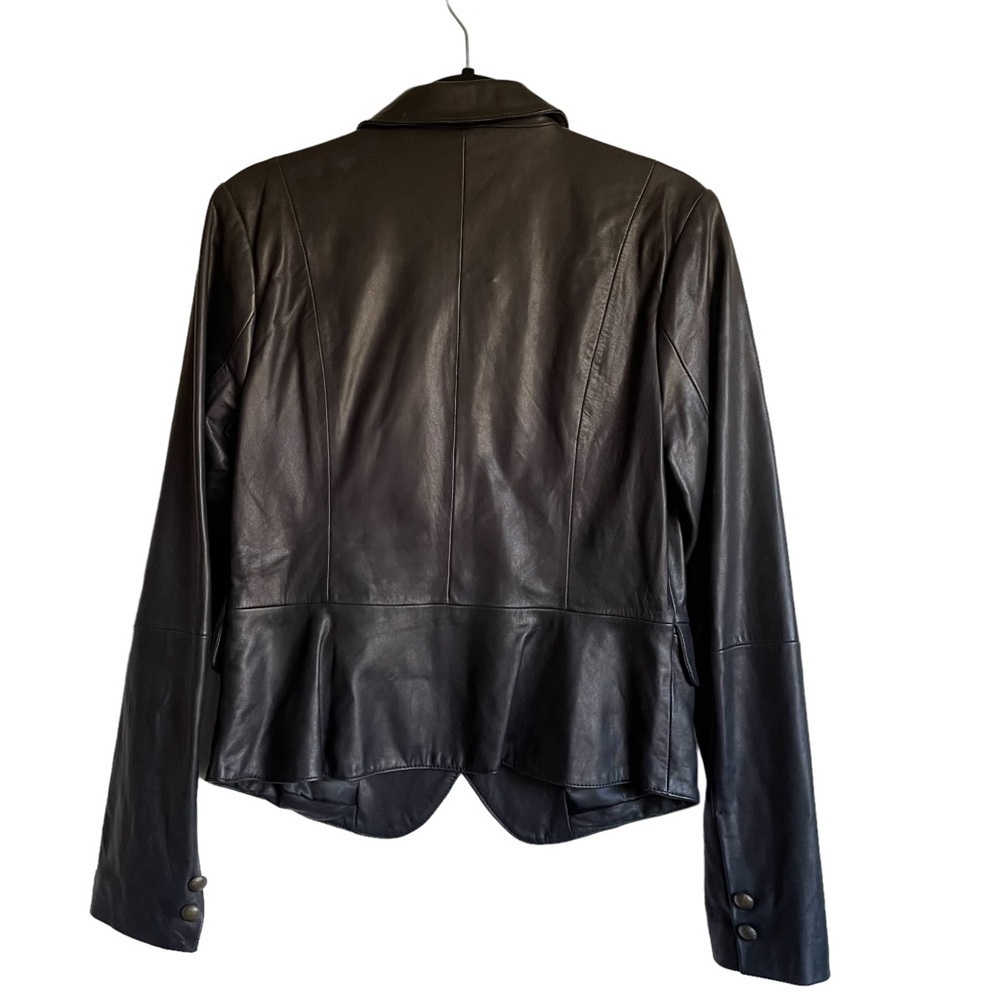 L’AGENCE Lamb Leather Double Breasted Blazer Size 8 NWT - Picture 8 of 16